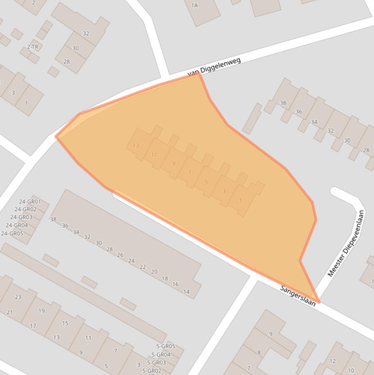 Kaart van postcodegebied 8271CR.