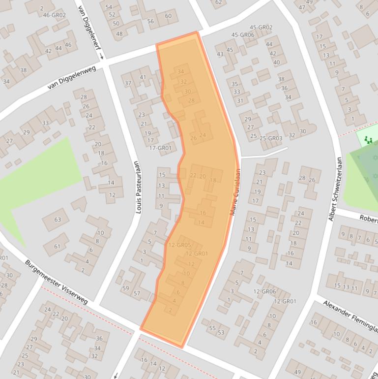 Kaart van postcodegebied 8271CX.