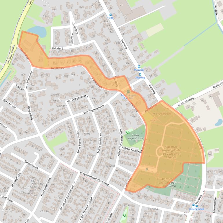 Kaart van postcodegebied 8271DG.