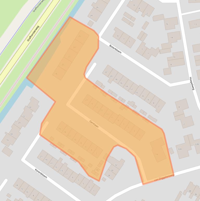 Kaart van postcodegebied 8271DS.