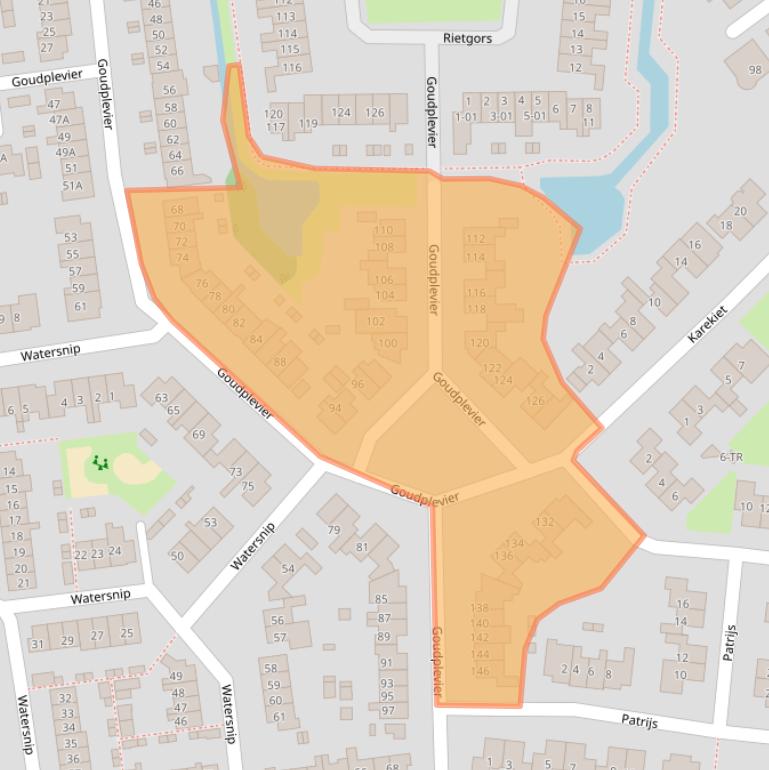 Kaart van postcodegebied 8271GC.