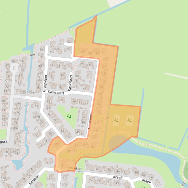 Kaart van postcodegebied 8271GW.
