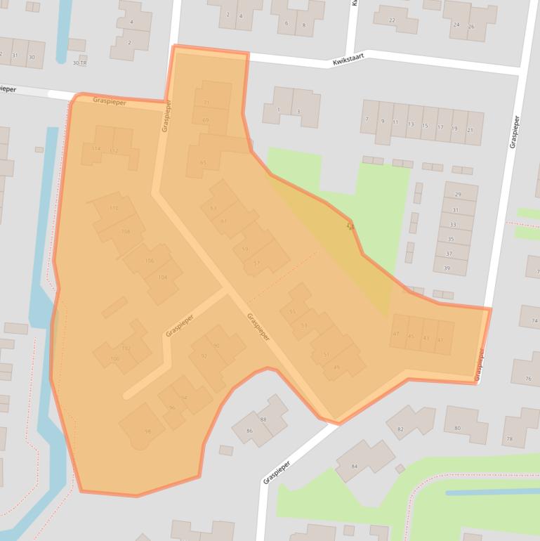 Kaart van postcodegebied 8271GZ.