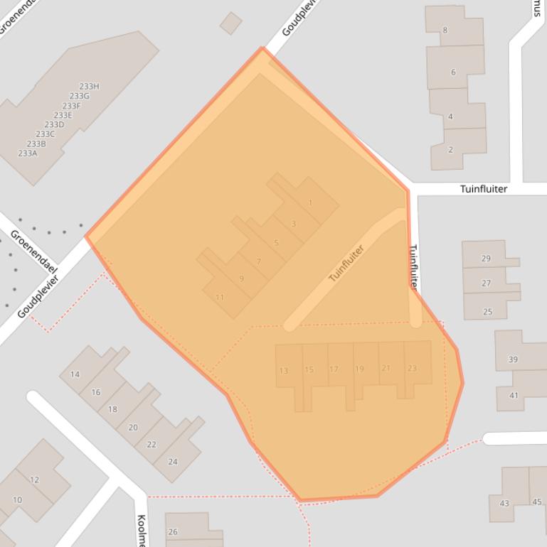 Kaart van postcodegebied 8271HJ.