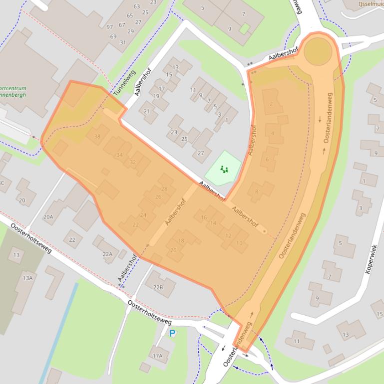 Kaart van postcodegebied 8271JA.