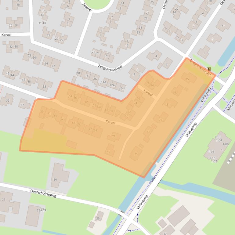 Kaart van postcodegebied 8271KB.