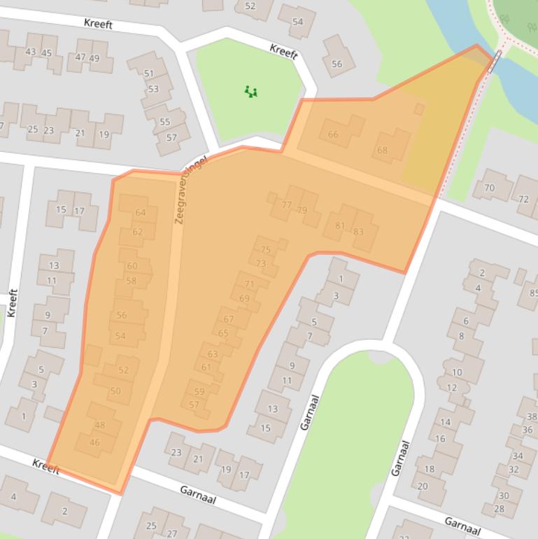 Kaart van postcodegebied 8271KJ.