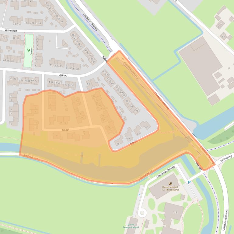 Kaart van postcodegebied 8271LN.