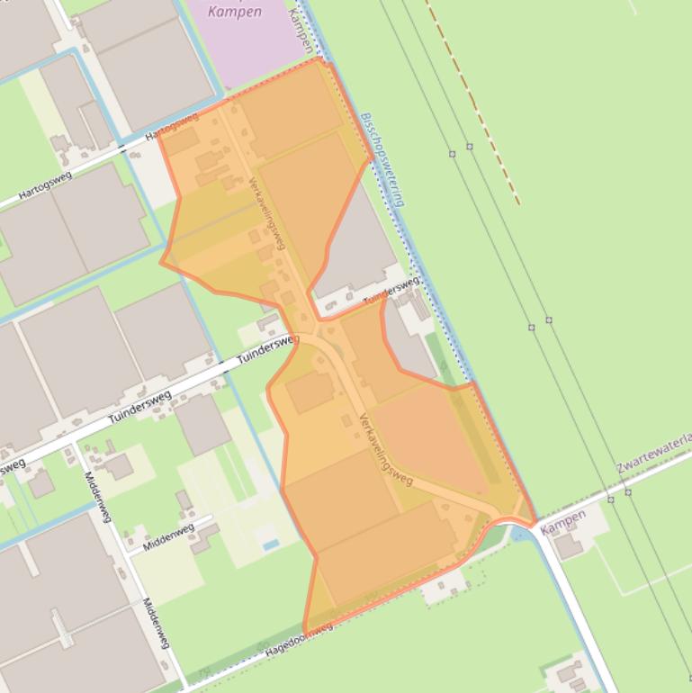 Kaart van postcodegebied 8271NA.