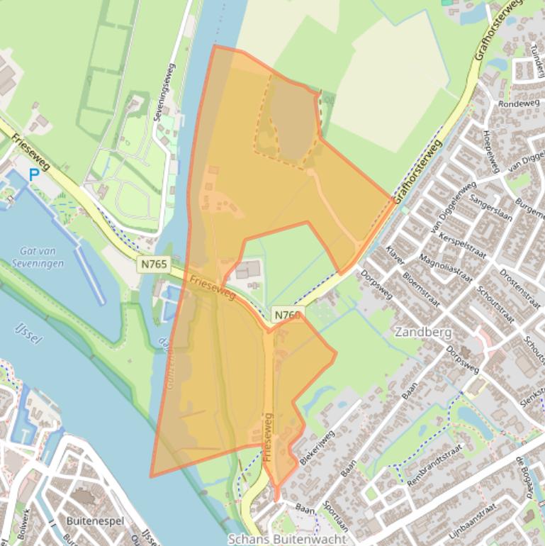 Kaart van postcodegebied 8271PA.