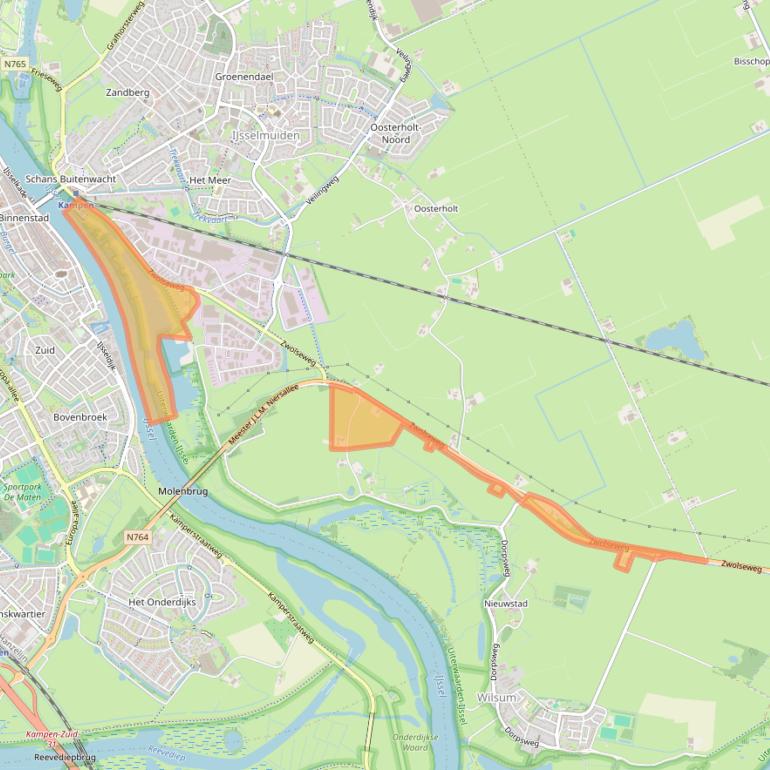 Kaart van postcodegebied 8271RA.