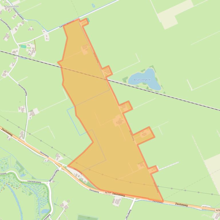 Kaart van postcodegebied 8271RK.