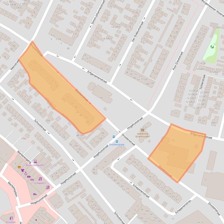 Kaart van postcodegebied 8271TC.