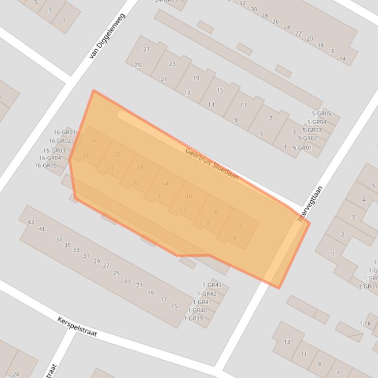 Kaart van postcodegebied 8271TM.