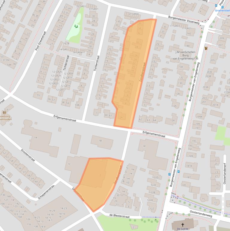 Kaart van postcodegebied 8271VH.