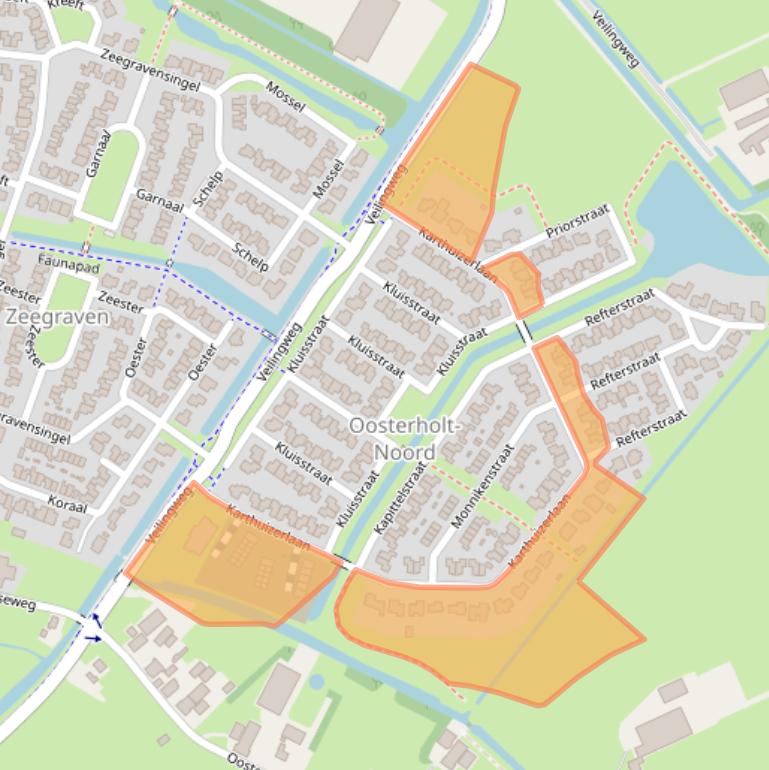 Kaart van postcodegebied 8271XA.