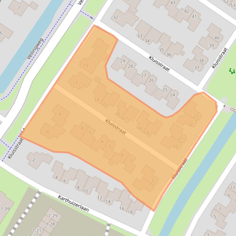 Kaart van postcodegebied 8271XD.