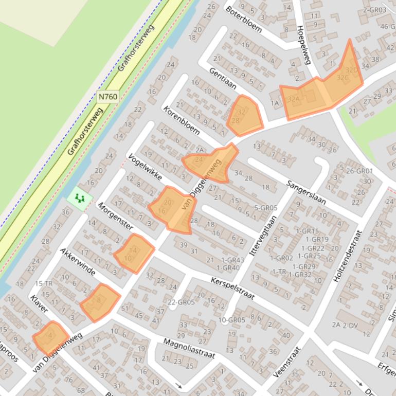 Kaart van postcodegebied 8271ZB.