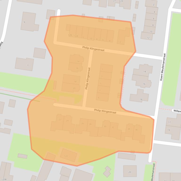 Kaart van postcodegebied 8274BC.