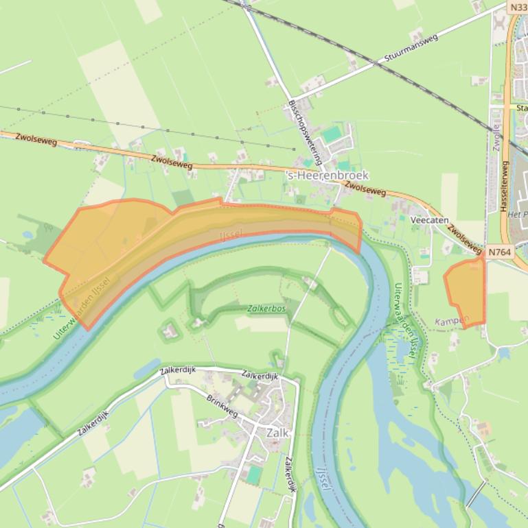 Kaart van postcodegebied 8275AG.