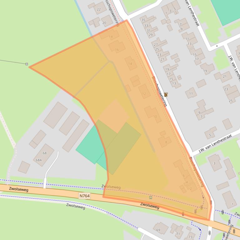 Kaart van postcodegebied 8275AN.