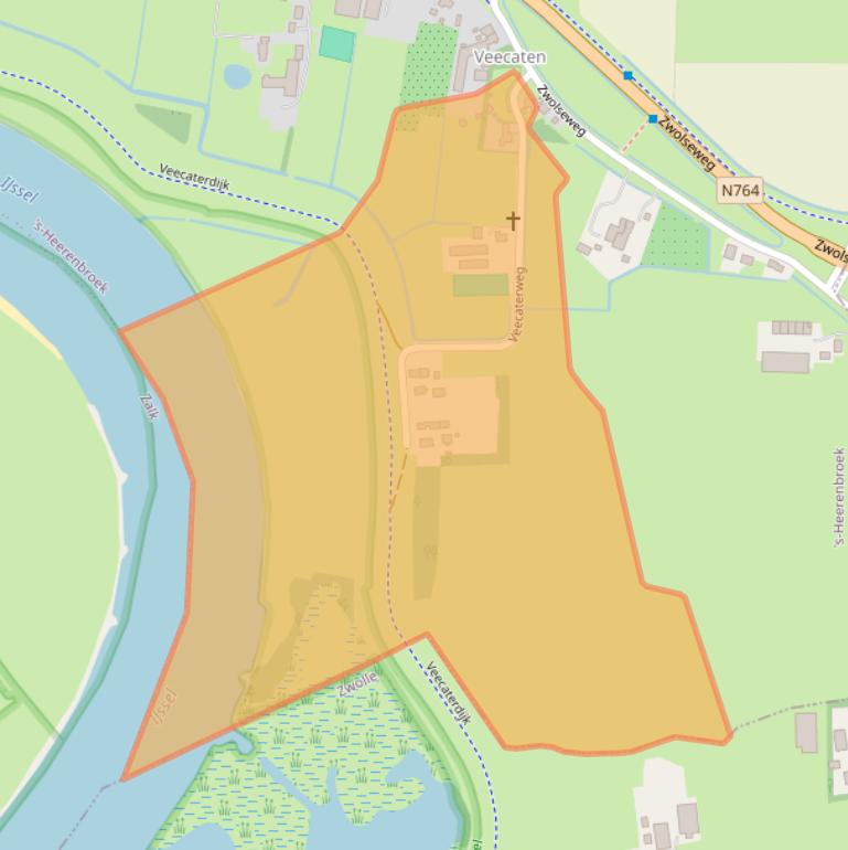 Kaart van postcodegebied 8275AT.