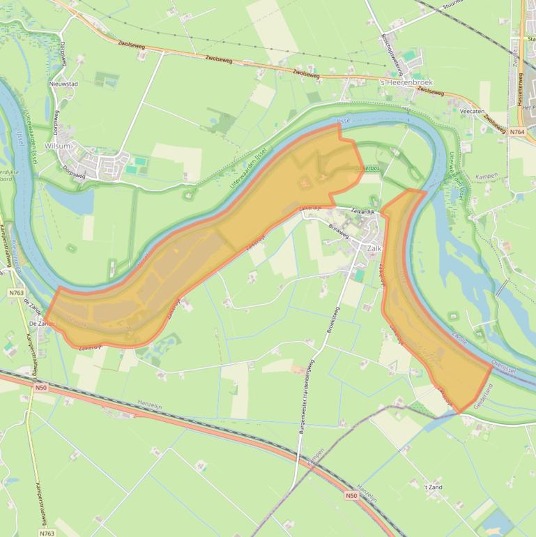 Kaart van postcodegebied 8276AC.