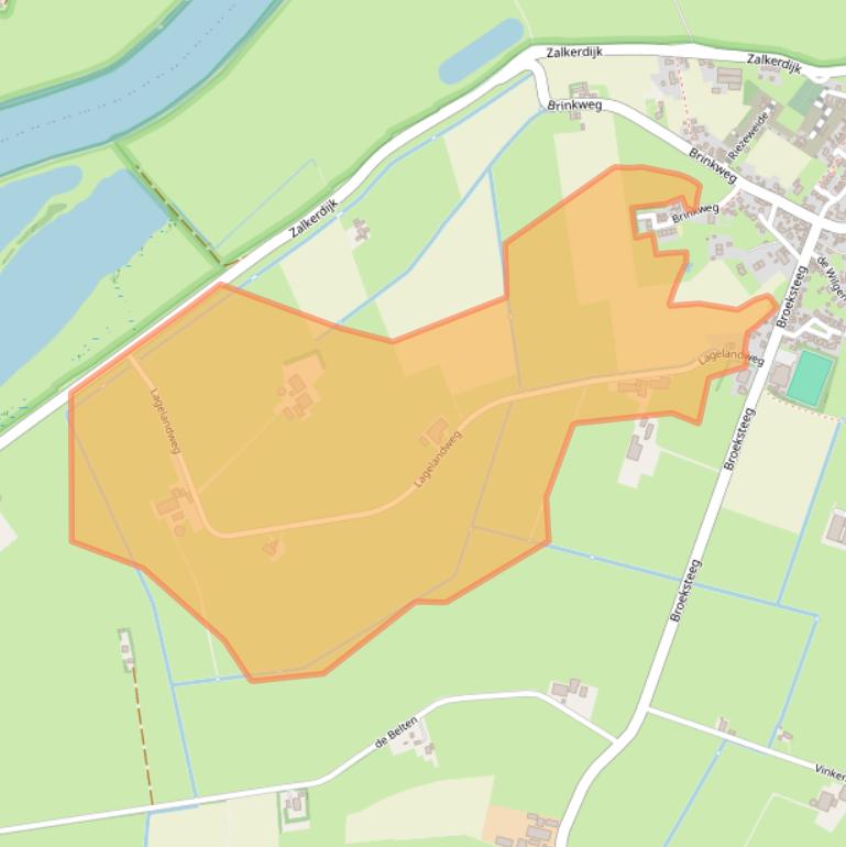 Kaart van postcodegebied 8276AD.