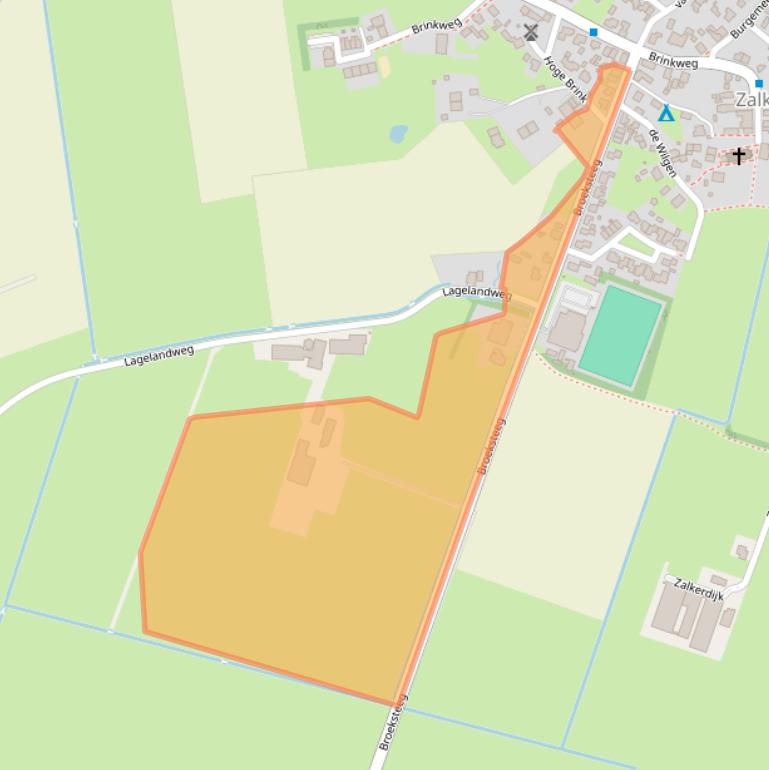 Kaart van postcodegebied 8276AE.