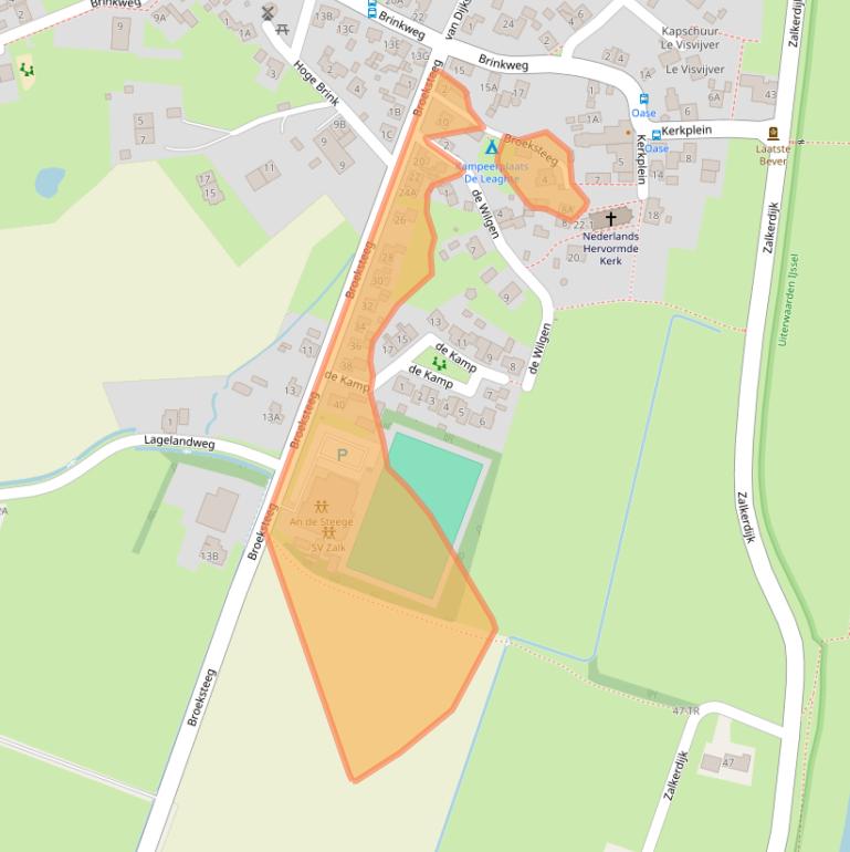 Kaart van postcodegebied 8276AG.