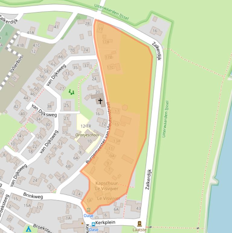 Kaart van postcodegebied 8276AK.