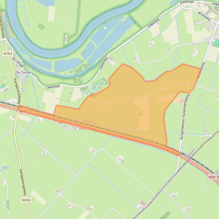 Kaart van postcodegebied 8276AV.