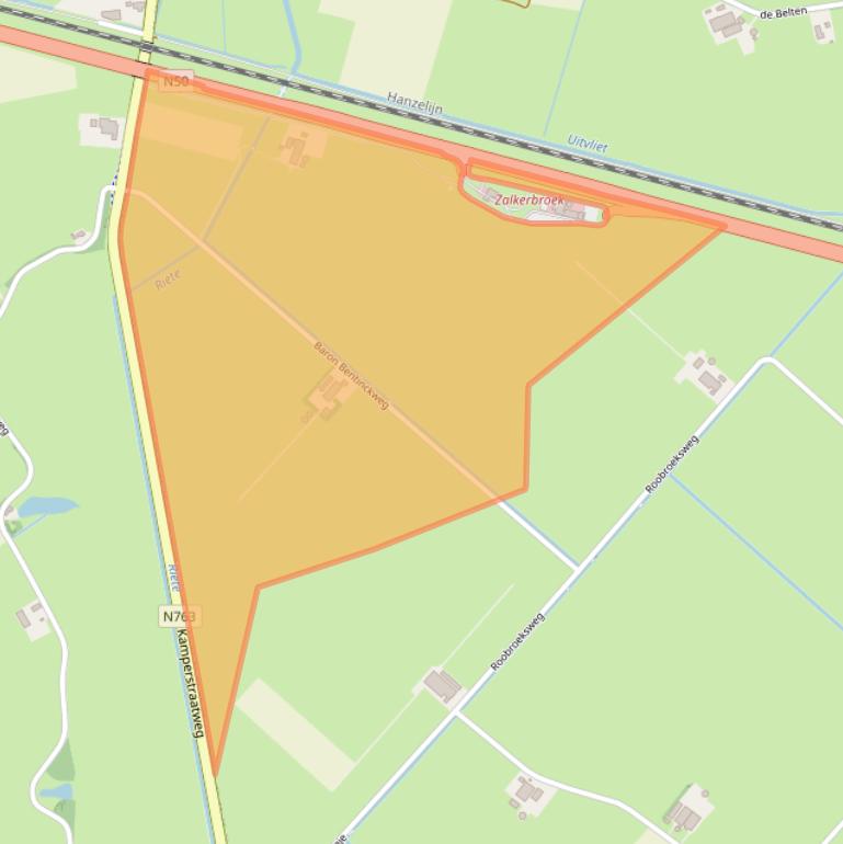 Kaart van postcodegebied 8276AW.