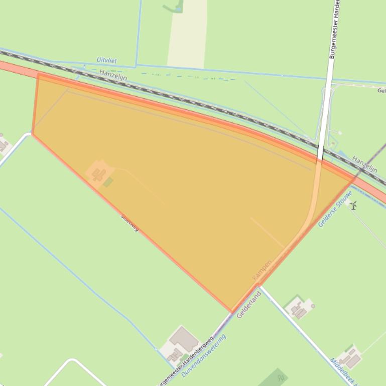 Kaart van postcodegebied 8276BC.