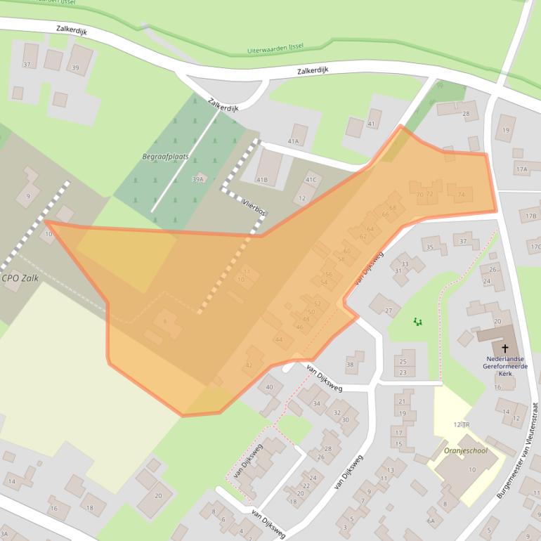 Kaart van postcodegebied 8276BG.