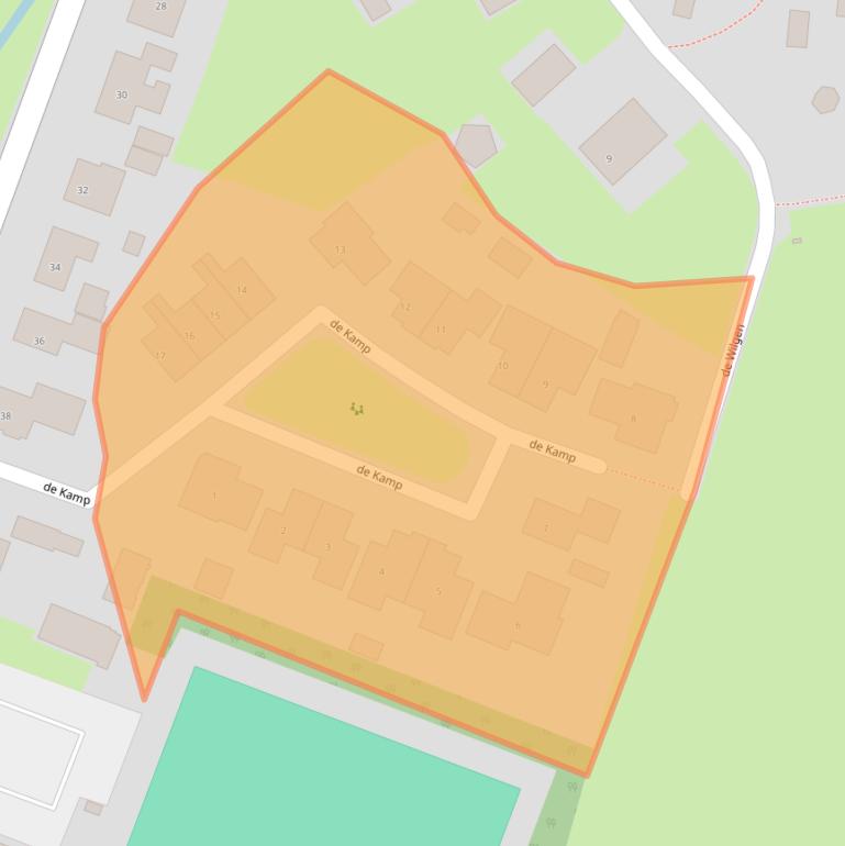 Kaart van postcodegebied 8276BK.