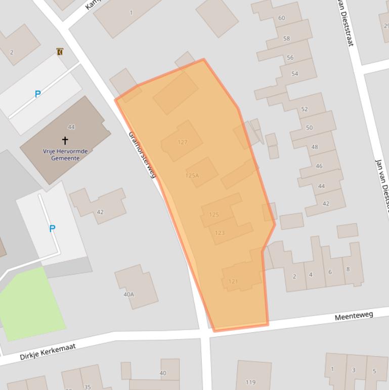 Kaart van postcodegebied 8277AC.