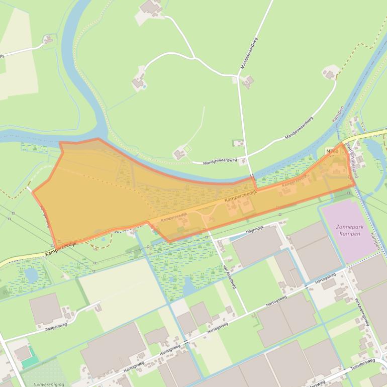 Kaart van postcodegebied 8277AP.