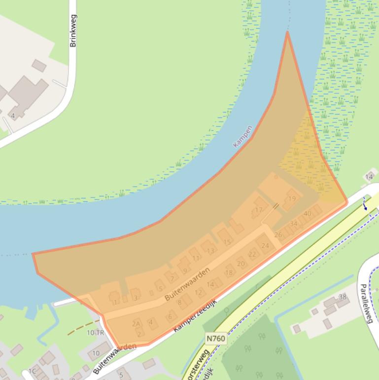 Kaart van postcodegebied 8277AZ.