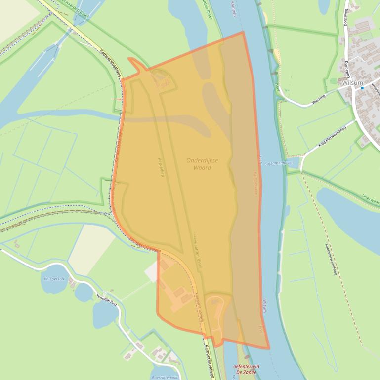Kaart van postcodegebied 8278AA.