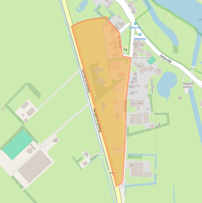 Kaart van postcodegebied 8278AH.