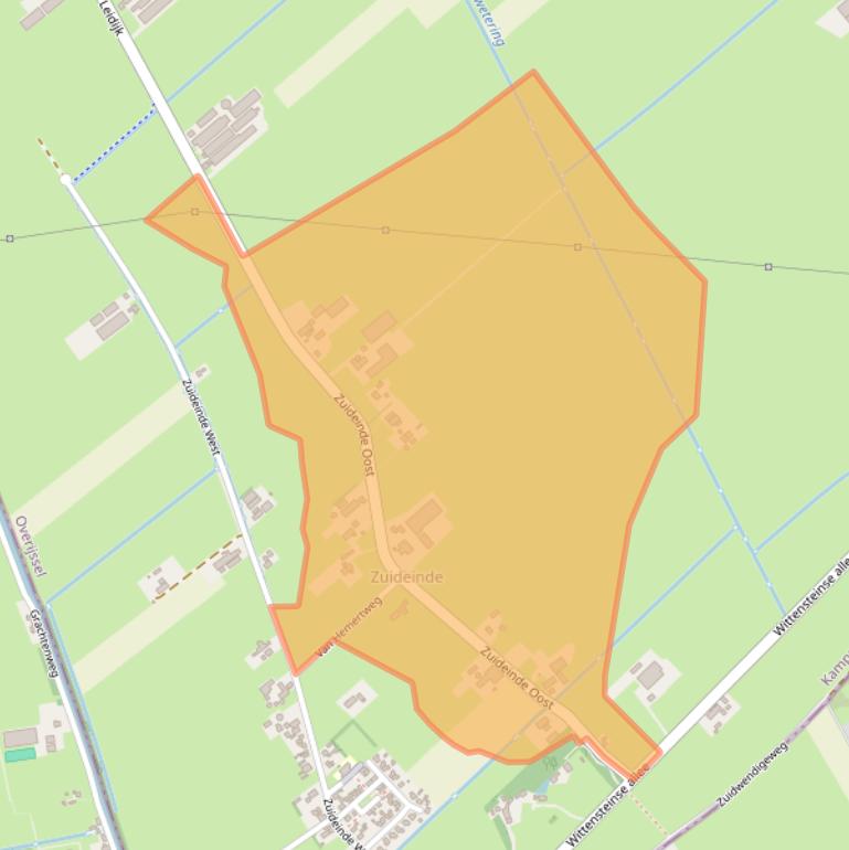 Kaart van postcodegebied 8278AS.