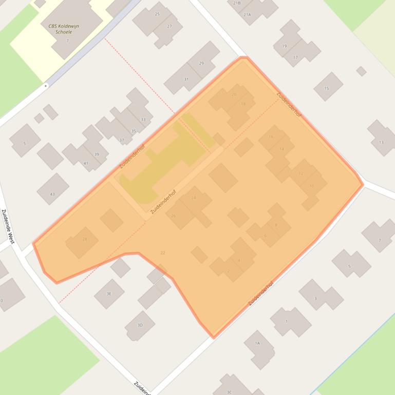 Kaart van postcodegebied 8278BH.