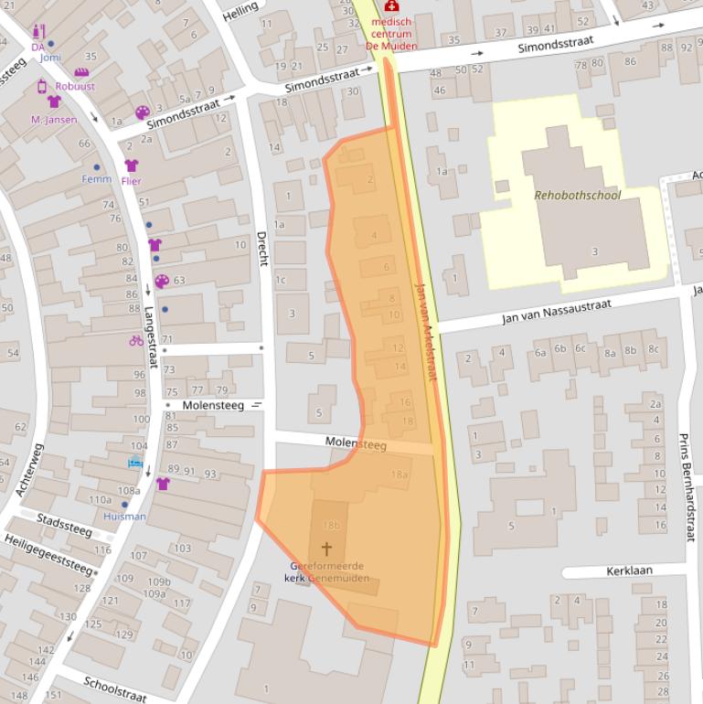 Kaart van postcodegebied 8281AB.