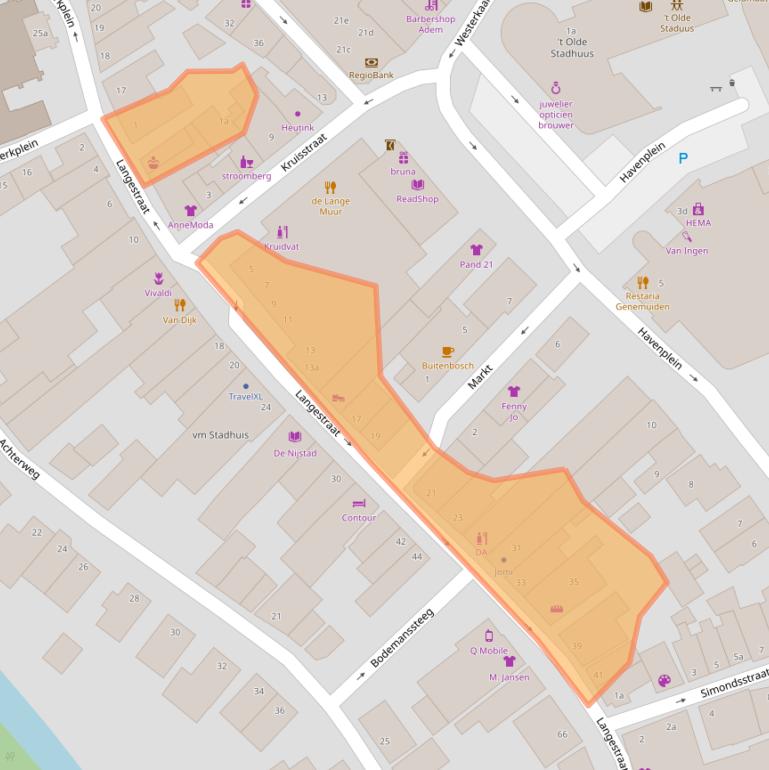 Kaart van postcodegebied 8281AE.