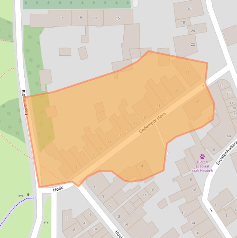 Kaart van postcodegebied 8281AV.