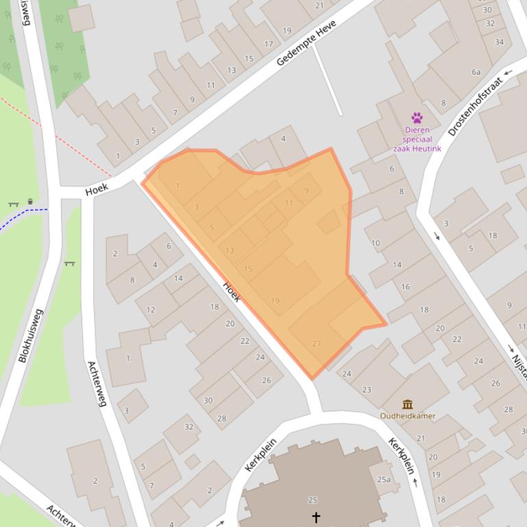 Kaart van postcodegebied 8281AW.