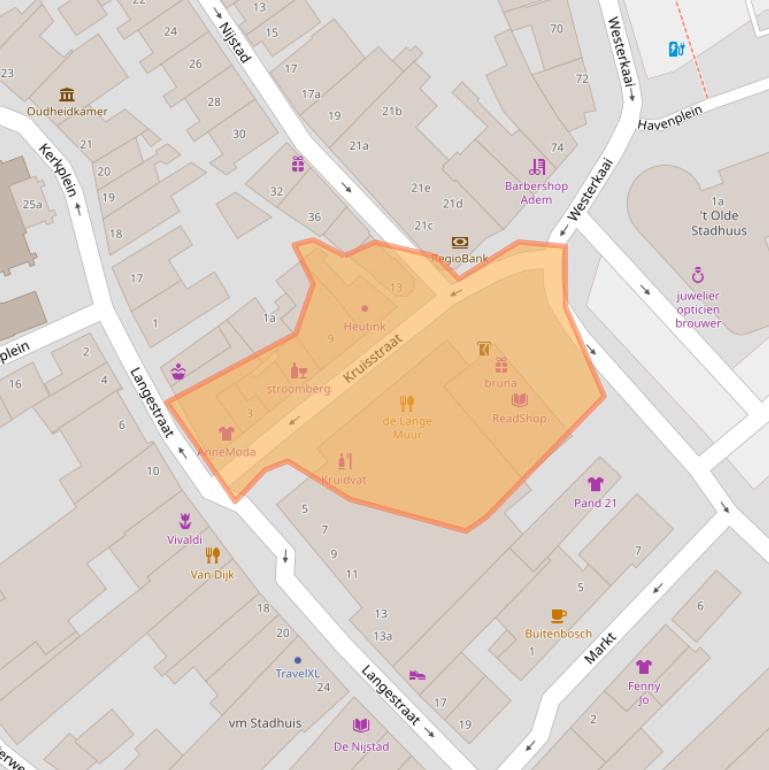 Kaart van postcodegebied 8281BA.