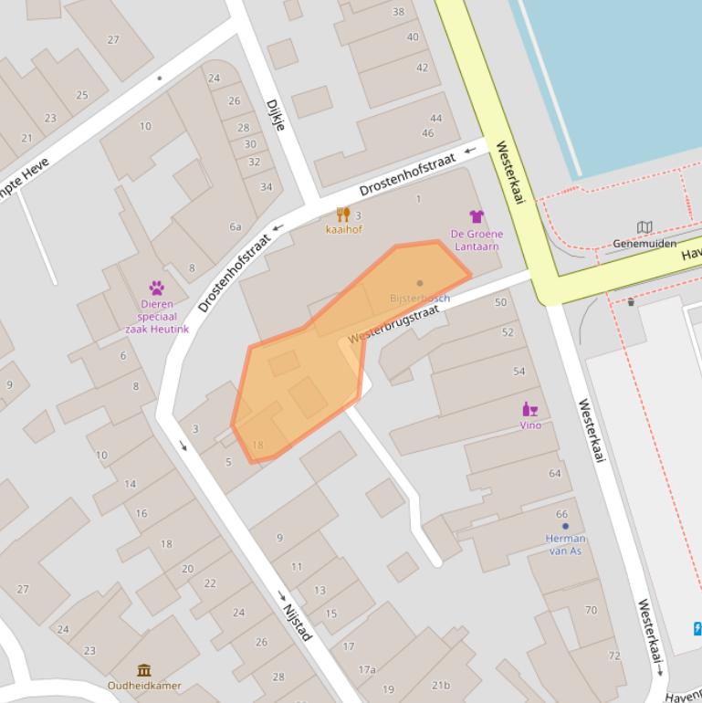 Kaart van postcodegebied 8281BD.