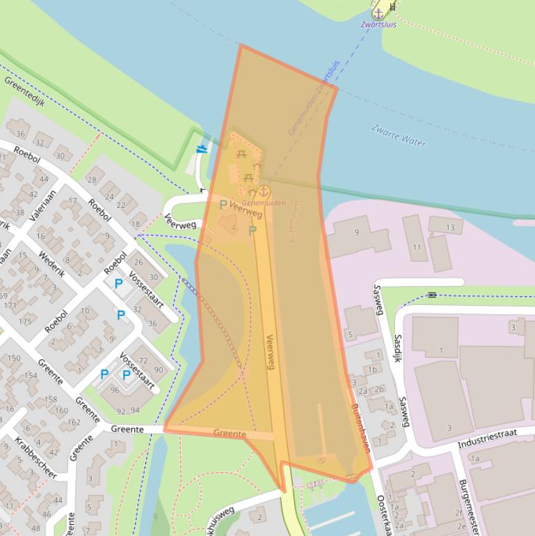 Kaart van postcodegebied 8281BE.